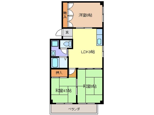 中村公園駅 バス12分  東条下車：停歩5分 2階の物件間取画像